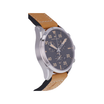 Montre d'occasion HAMILTON Khaki Aviation homme quartz bracelet cuir d'origine