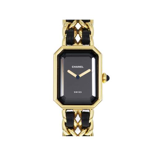 Tweedehands horloge CHANEL Première femme quartz vergulde armband