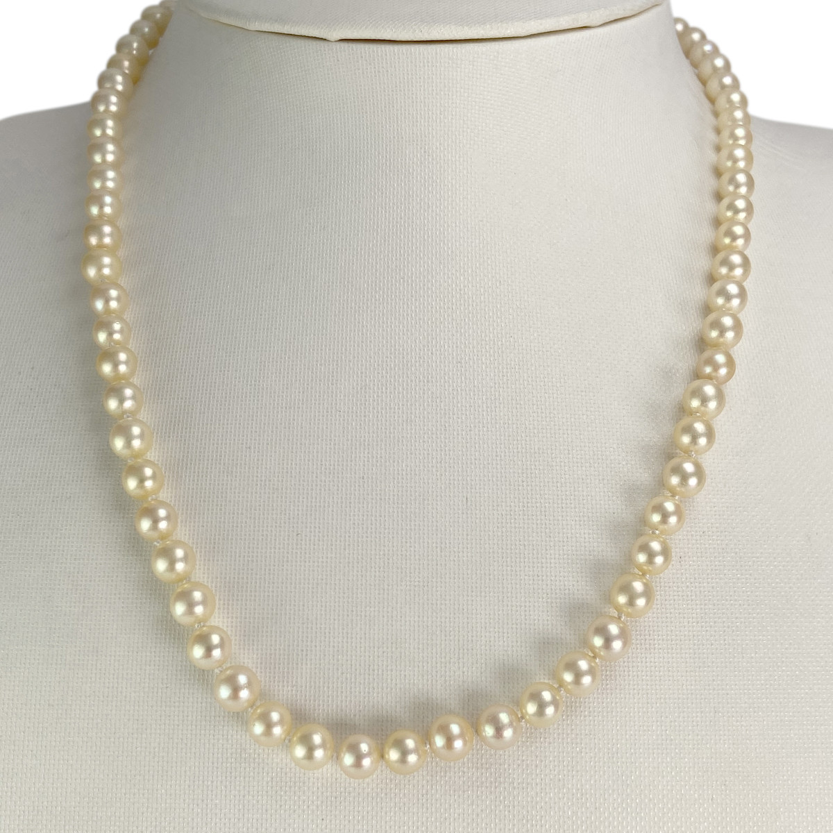 Collier d'occasion or 750 jaune perle de culture - vue 2