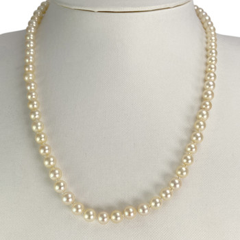 Collier d'occasion or 750 jaune perle de culture