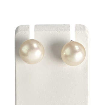 Boucles d'oreilles d'occasion or 750 jaune perle de culture