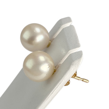 Boucles d'oreilles d'occasion or 750 jaune perle de culture