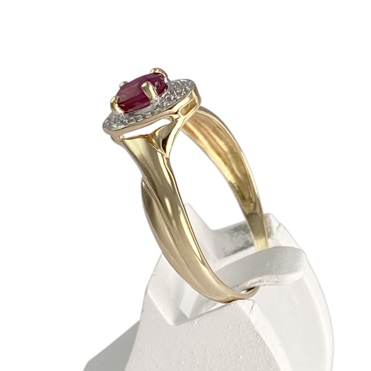 Bague d'occasion or 750 2 tons diamant rubis - vue 2
