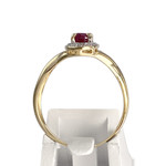 Bague d'occasion or 750 2 tons diamant rubis - vue 3