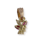 Pendentif d'occasion or 750 jaunezirconias rubis - vue 2