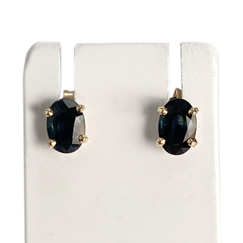 Boucles d'oreilles d'occasion or 750 jaune saphir