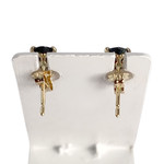 Boucles d'oreilles d'occasion or 750 jaune saphir - vue 3