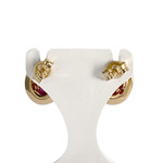 Boucles d'oreilles d'occasion or 750 jaune rubis - vue 3
