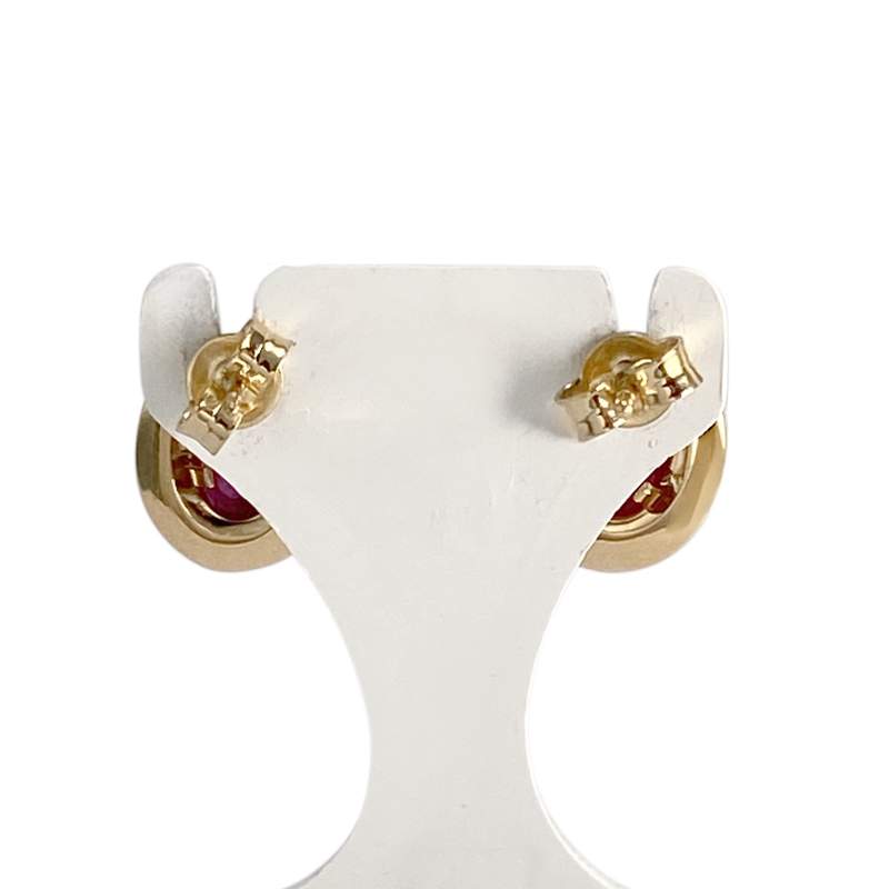 Boucles d'oreilles d'occasion or 750 jaune rubis - vue 3