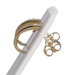 Boucles d'oreilles d'occasion or 750 jaune diamant - vue 2