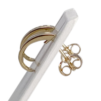 Boucles d'oreilles d'occasion or 750 jaune diamant
