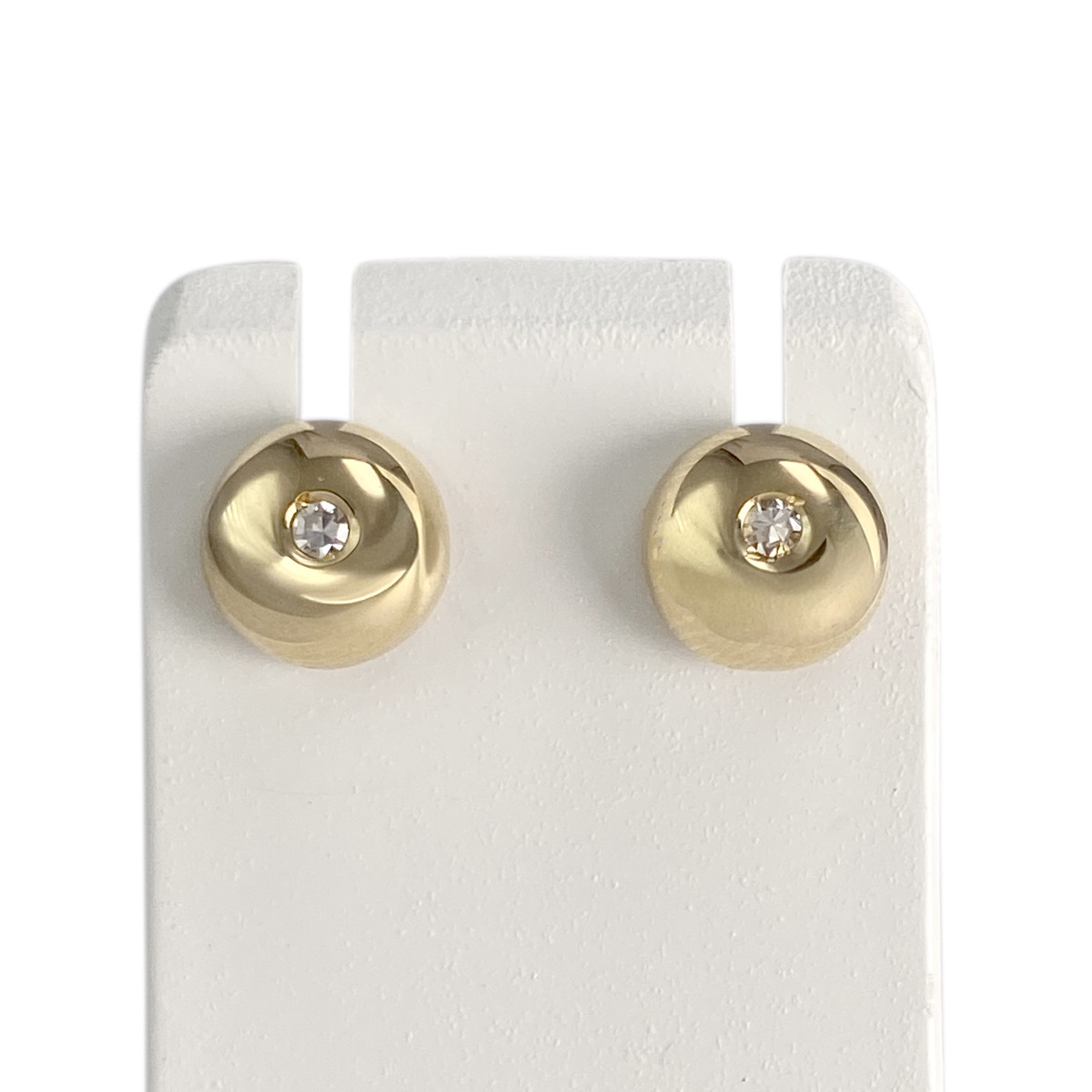 Boucles d'oreilles d'occasion or 750 jaune diamant