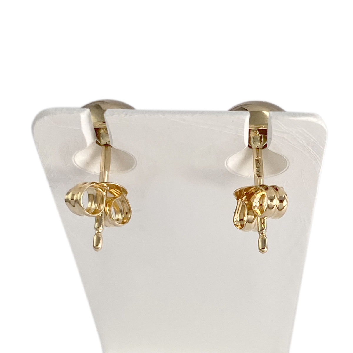 Boucles d'oreilles d'occasion or 750 jaune diamant - vue 3