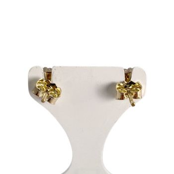 Boucles d'oreilles d'occasion or 750 jaune diamant