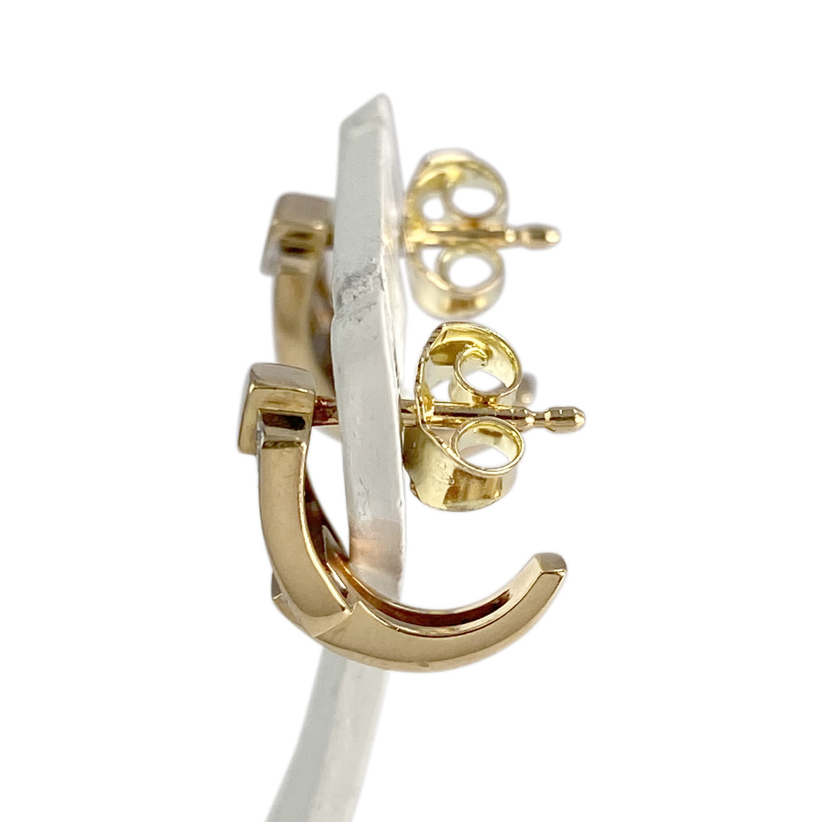 Boucles d'oreilles d'occasion or 2 tons 750 jaune diamant - vue 2