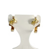 Boucles d'oreilles d'occasion or 2 tons 750 jaune diamant - vue V3