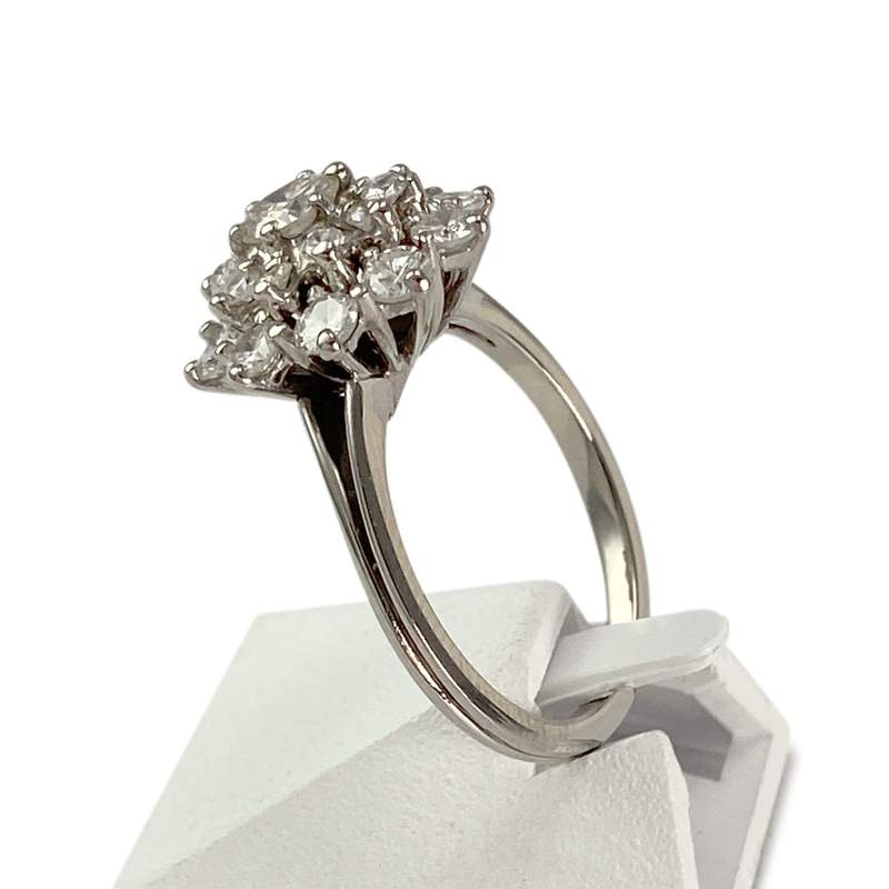 Bague d'occasion or 750 blanc diamant diamant - vue 2