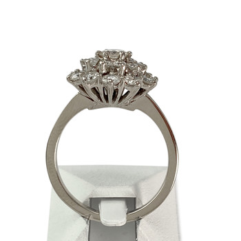 Bague d'occasion or 750 blanc diamant diamant