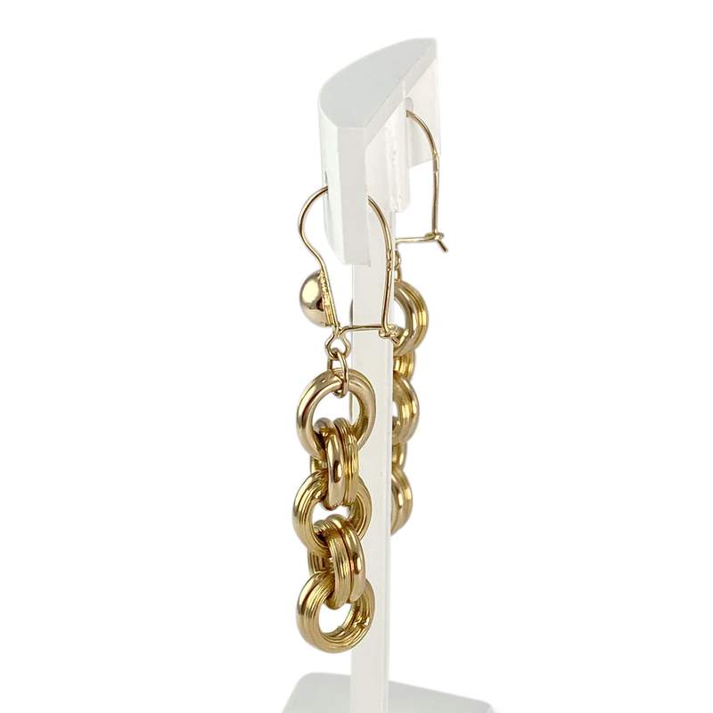 Boucles d'oreilles d'occasion or 750 jaune - vue 2