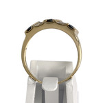 Bague d'occasion or 750 jaune saphir diamant - vue 3