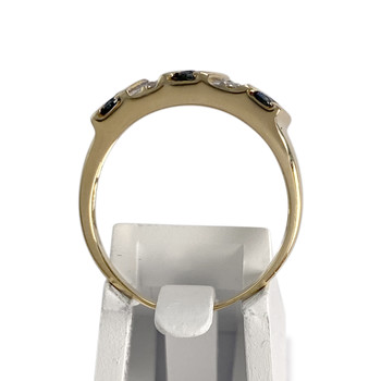 Bague d'occasion or 750 jaune saphir diamant