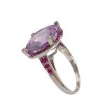 Bague OC mauboussin or 750 blanc diamant rubis amethyste - vue 2