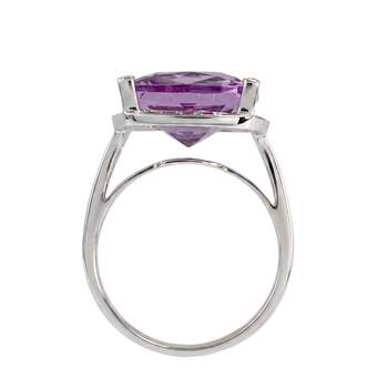 Bague OC mauboussin or 750 blanc diamant rubis amethyste