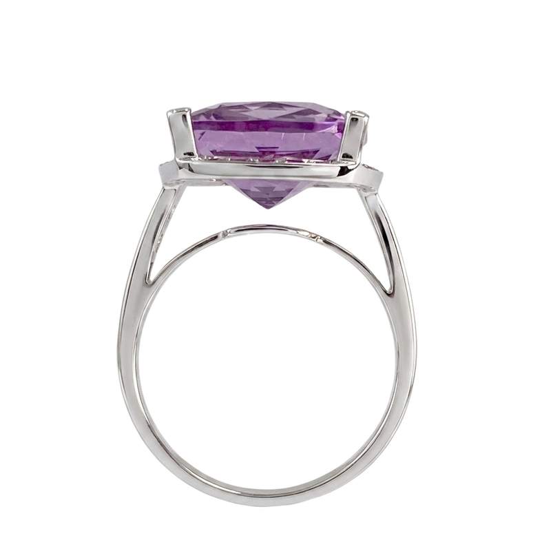 Bague OC mauboussin or 750 blanc diamant rubis amethyste - vue 3