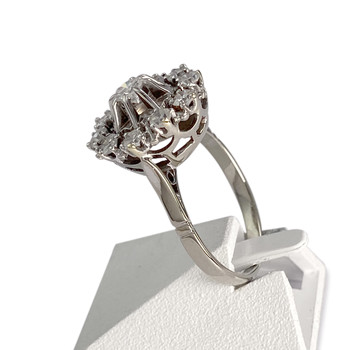 Tweedehands ring van 750 witgoud met diamant