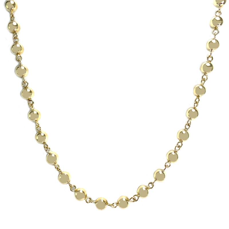 Collier d'occasion or jaune 750, maille fantaisie, 59.5 cm - vue 1