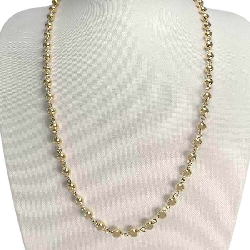 Collier d'occasion or jaune 750, maille fantaisie, 59.5 cm - vue 2