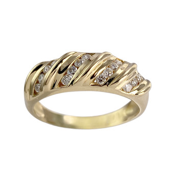 Bague d'occasion or 750 jaune diamant