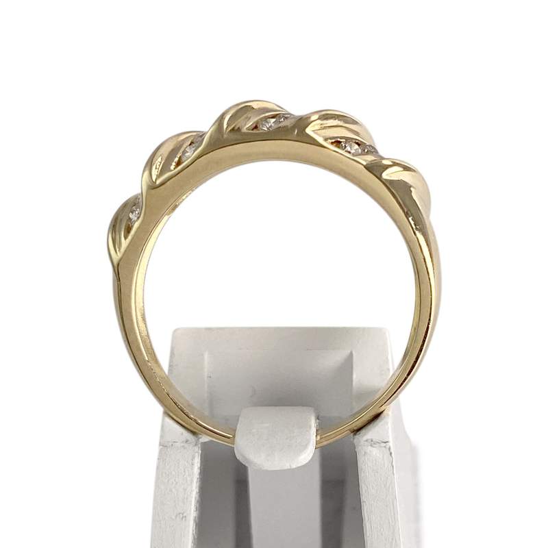 Bague d'occasion or 750 jaune diamant - vue 3
