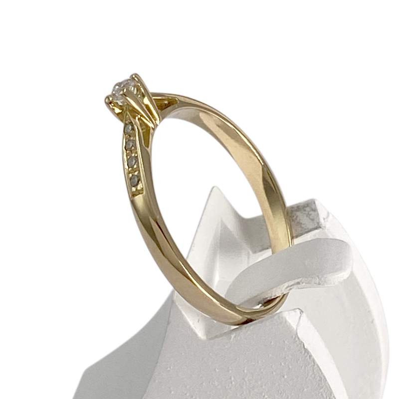 Bague d'occasion or 750 jaune diamant - vue 2