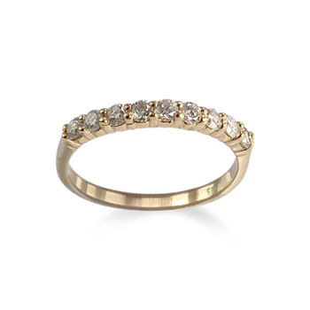 Second-hand gold 750 yellow diamond ring
