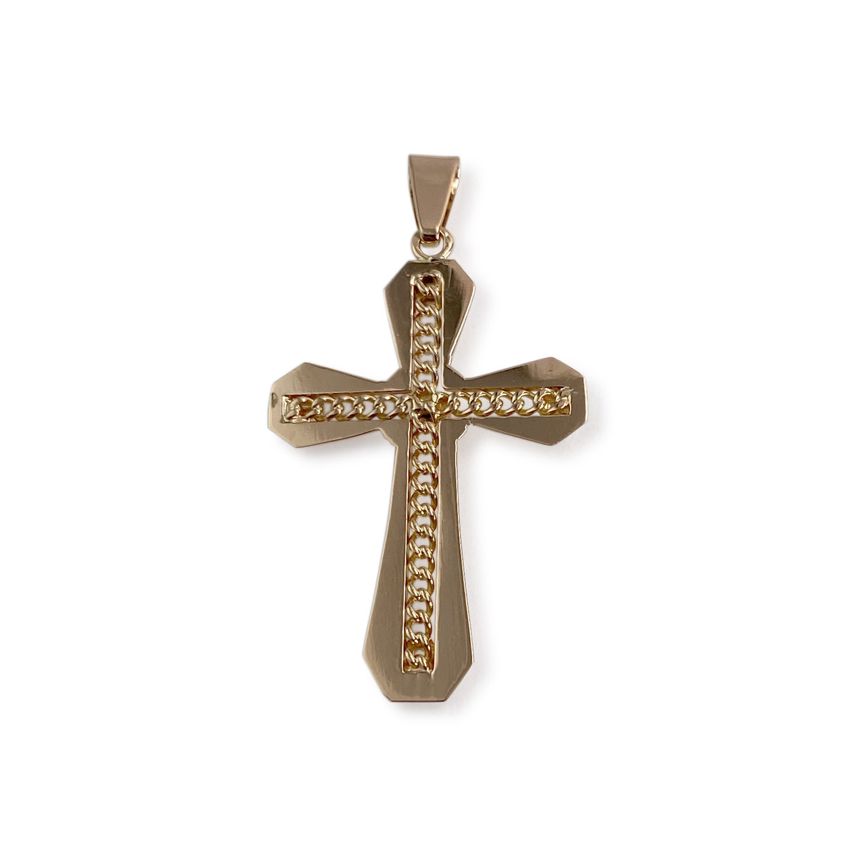 Pendentif d'occasion or 750 jaune croix - vue 2