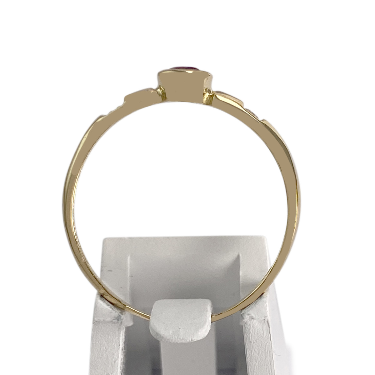 Bague d'occasion or 750 2 tons diamant rubis - vue 3