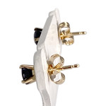 Boucles d'oreilles d'occasion or 750 jaune saphir - vue 2