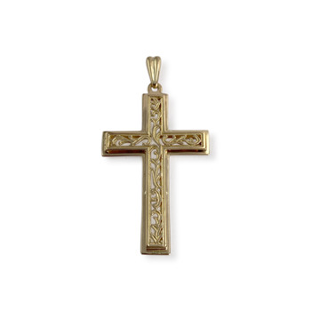 Pendentif d'occasion or 750 jaune croix