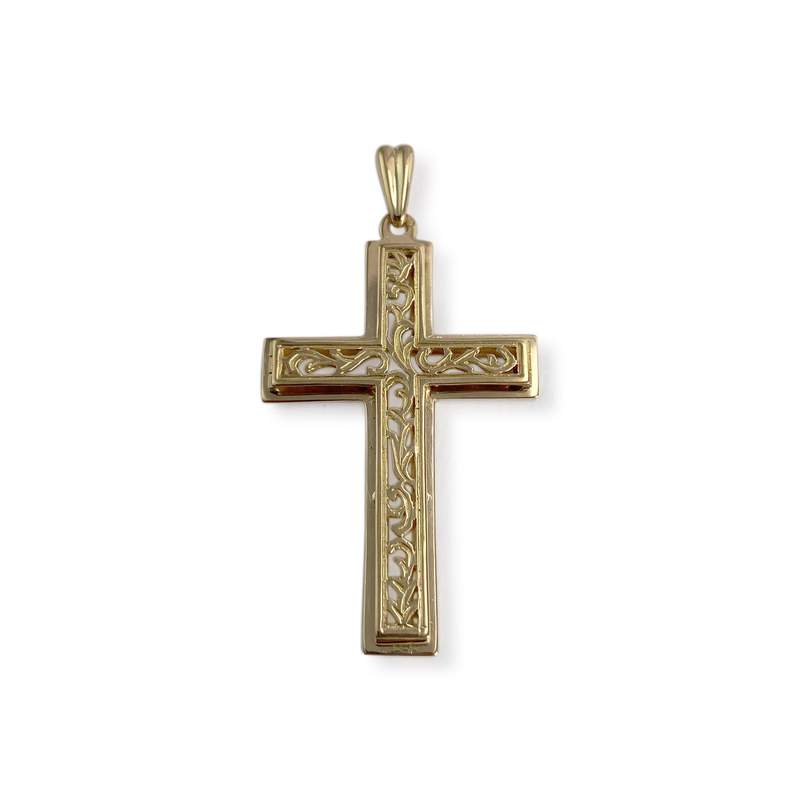 Pendentif d'occasion or 750 jaune croix - vue 1