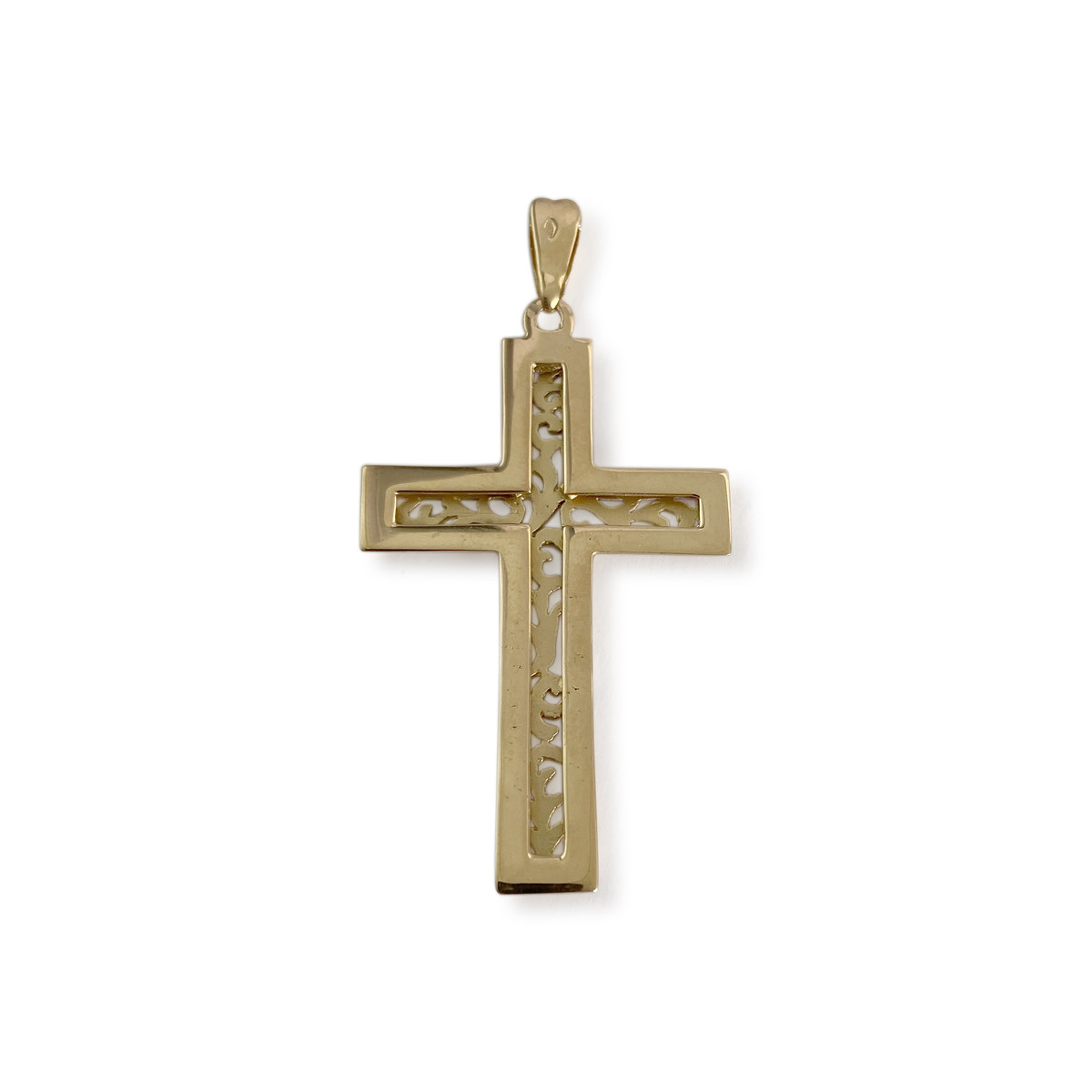Pendentif d'occasion or 750 jaune croix - vue 2