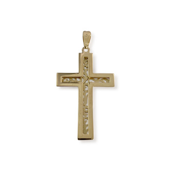Pendentif d'occasion or 750 jaune croix