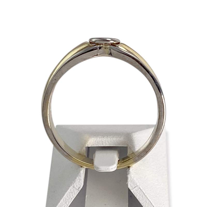 Solitaire d'occasion 2 ors 750  diamant - vue 3