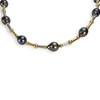 Pre-owned 750 gold two-tone Tahitian pearl necklace - view V1