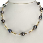 Collier d'occasion or 750 2 tons perle de tahiti - vue 2