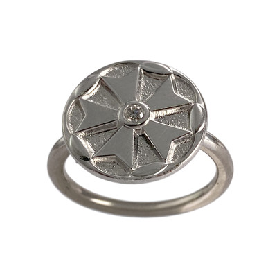 Bague ARTHUS BERTRAND d'occasion or 750 blanc diamant - vue 1