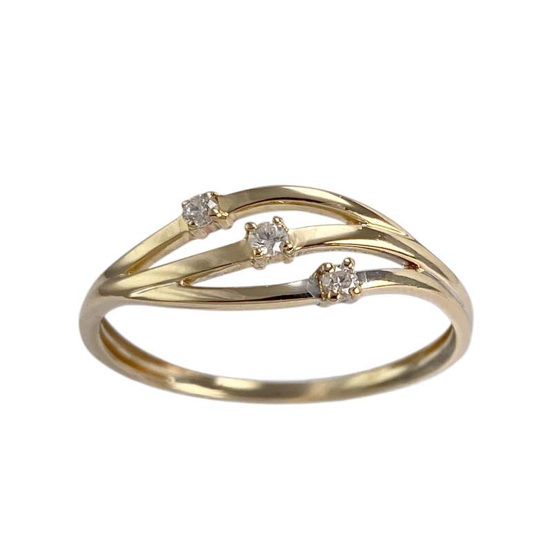 Bague d'occasion or 750 jaune diamant - vue 1