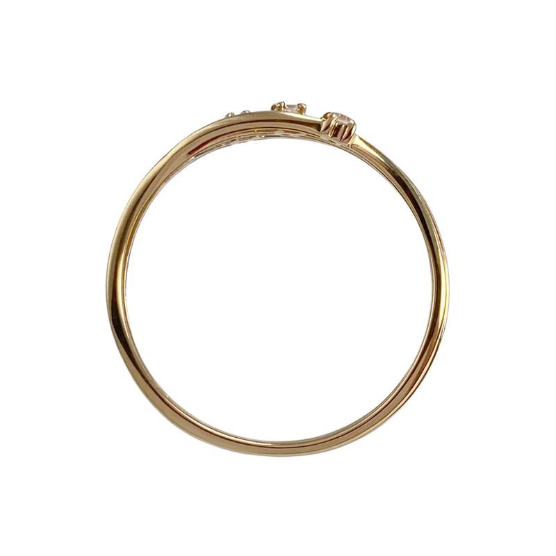 Bague d'occasion or 750 jaune diamant - vue 3