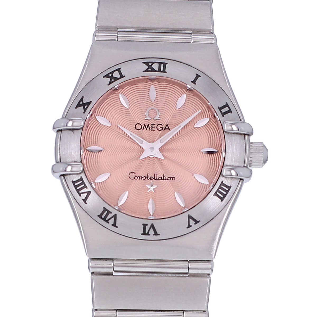 Montre d'occasion OMEGA Constellation femme quartz bracelet acier - vue D1