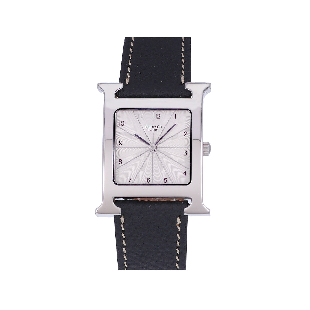 Montre d'occasion HERMES Heure H femme quartz bracelet cuir